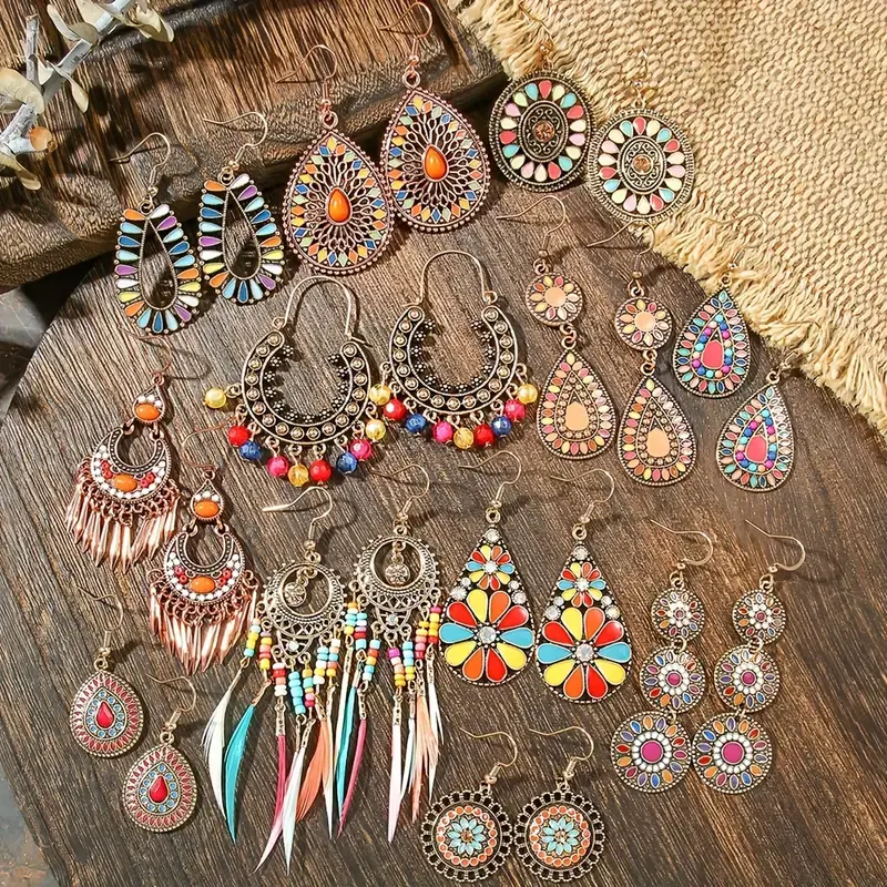 12. Colorful Retro Earrings for Women1.webp