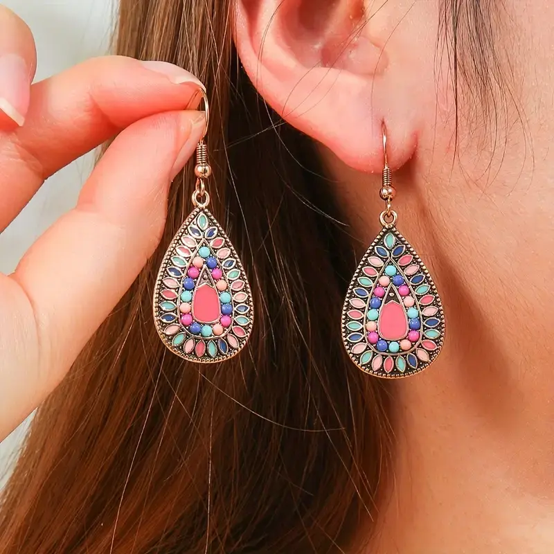 12. Colorful Retro Earrings for Women4.webp