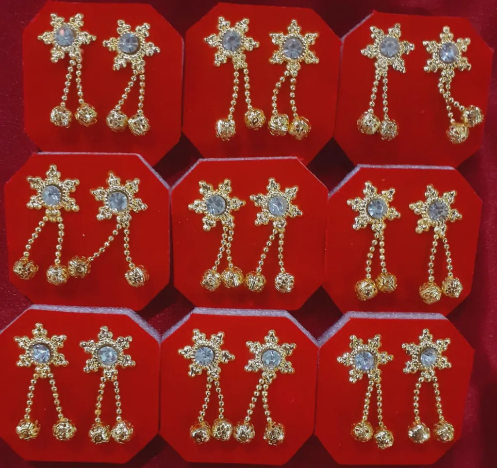 No 107.2 earrings gold plated.webp