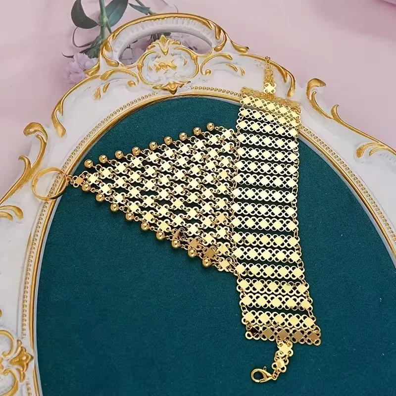 No..6 Gold Plated Hand chain Bracelet.webp