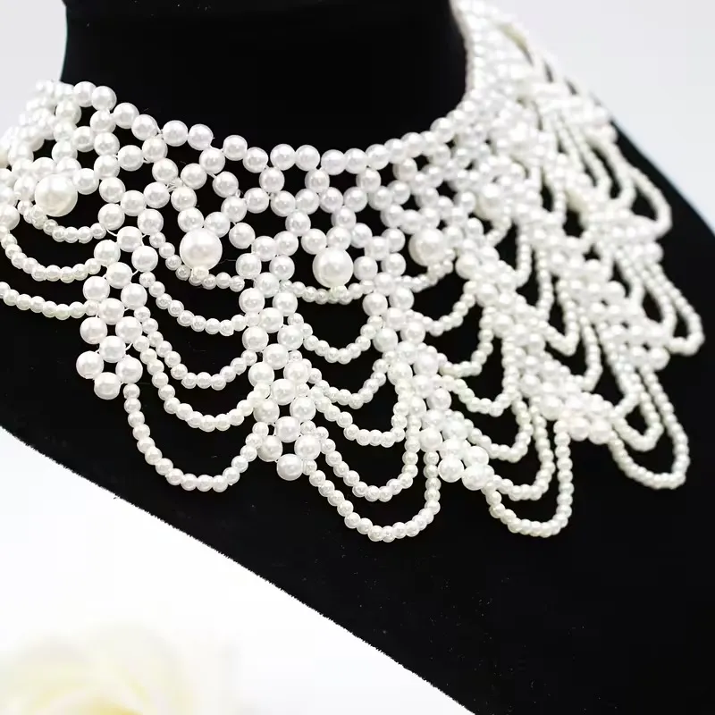 No.8  White Color Pearl Necklace Set.webp