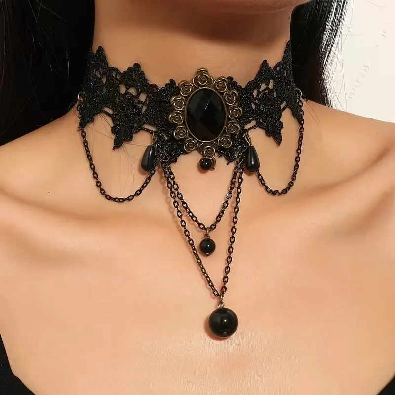No.10 Ball Charm Lace Choker.webp