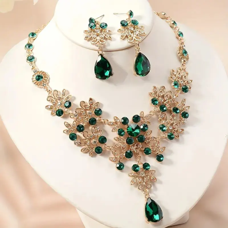 35.3pcs Bridal Jewelry Set Necklace and Earrings 6.webp
