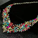 37. Luxury Court Style Colorful Floral Necklace And Earrings Set 2.webp