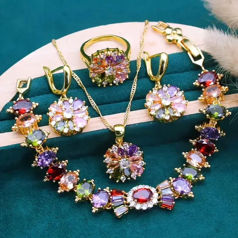 33. Synthetic Cubic Synthetic Zirconia Jewelry Set 3.webp