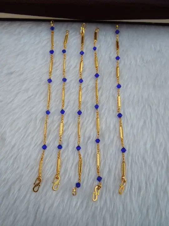 OS000027-H Blue Moti Bracelet-6.5"