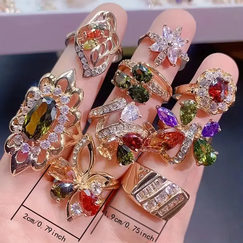 TM00111-Elegants Flower Rings