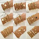  TM00104-Gold Covering Item Bracelet Set