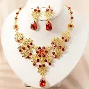 TM00087-Bridal Jewelry Set Necklace and Earrings 