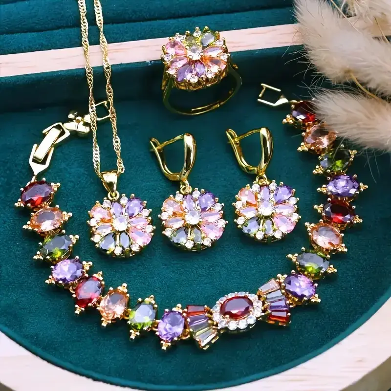 TM00120-Synthetic Cubic Synthetic Zirconia Jewelry Set 5