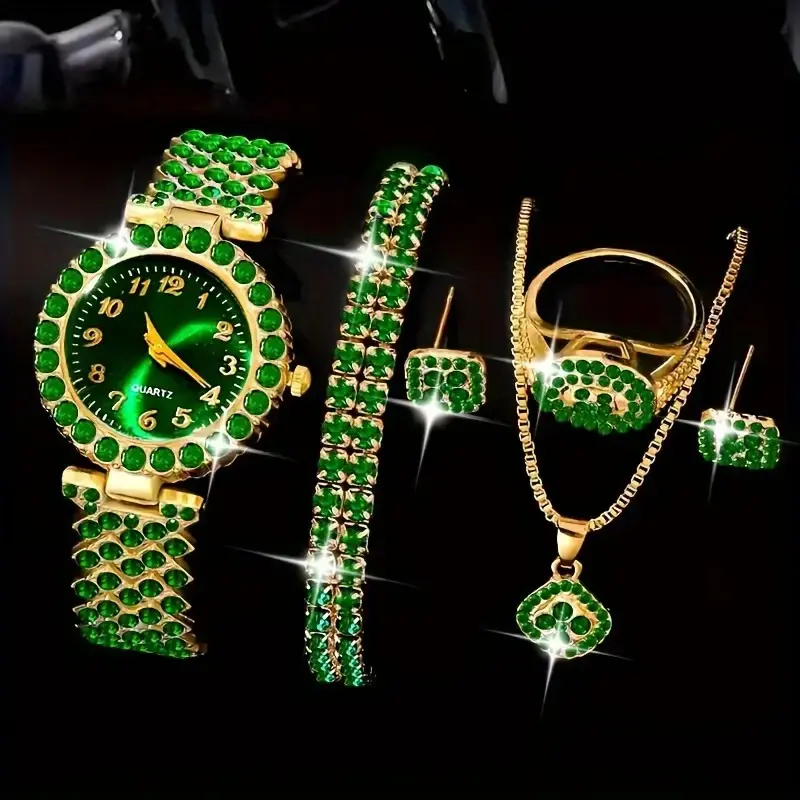 TM00122-Luxury Fashion Watch Set Green