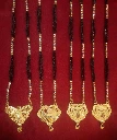 WH98-0000380 - Mangal Sutra-Black Beeds with locket