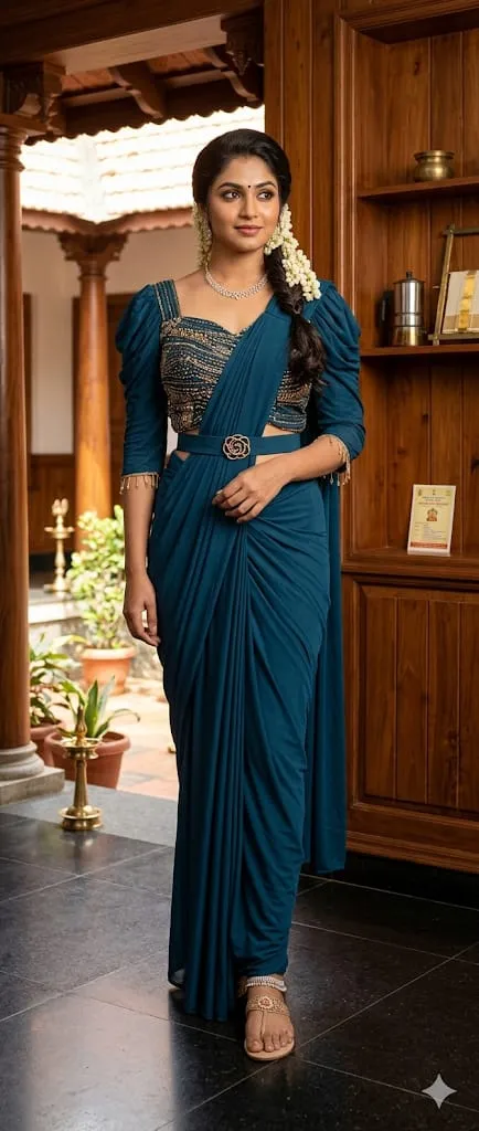 AH-00001090 - T404-B-Readymade SareeSet