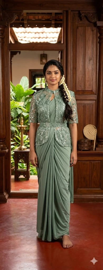 AH-00001093 - 10342-A-Readymade SareeSet