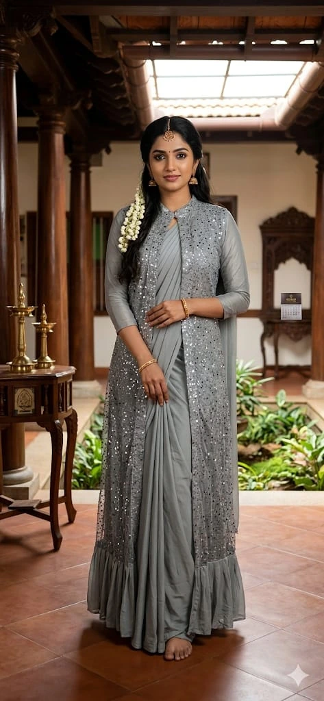 AH-00001097 - 10501-C-Readymade SareeSet