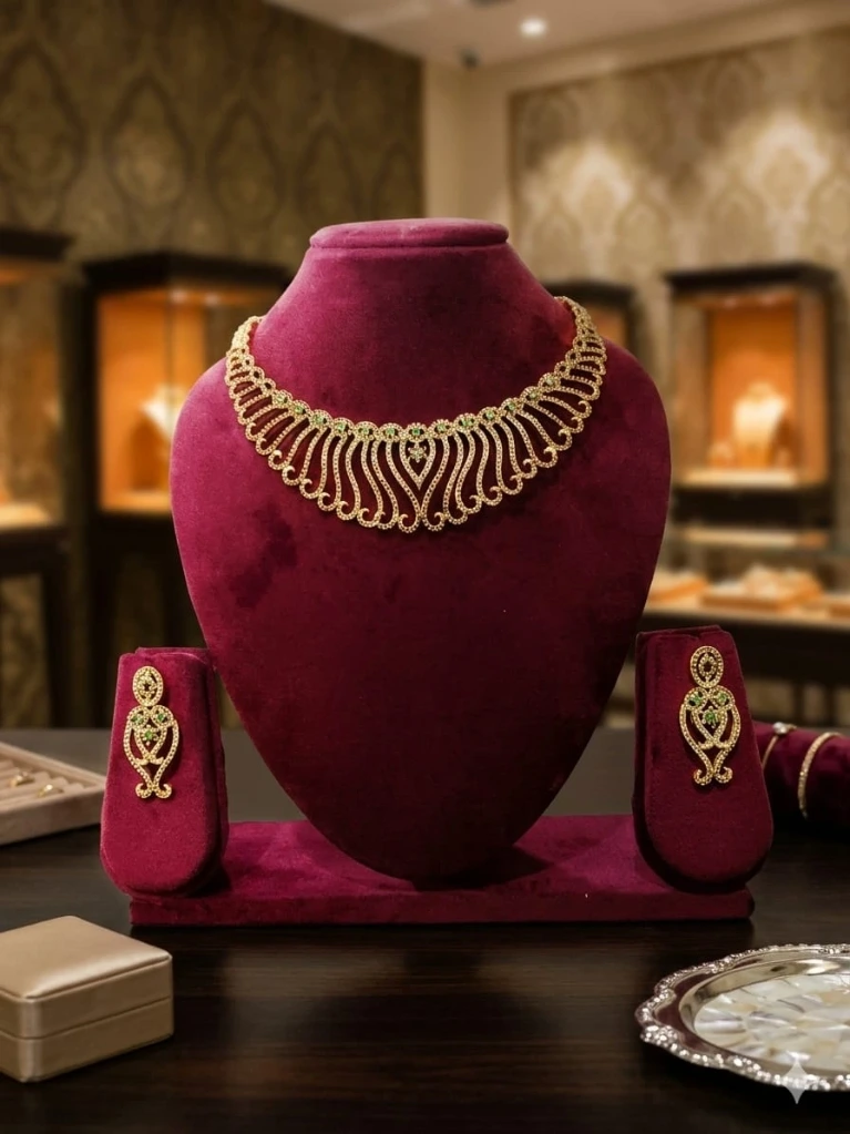 PJ590-Ad Neclace Set with Errings